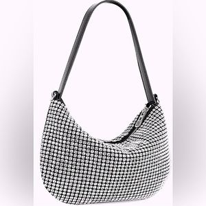 💎Bling Rhinestone💎Half-moon Shoulder Bag